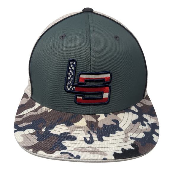 Pacific Headwear Fitted Trucker Hat Multi Camo Medium Embroidered - Picture 1 of 10